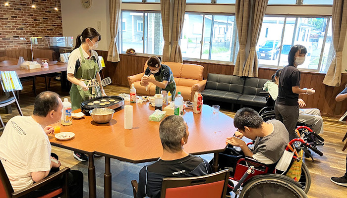 障がい者支援施設での風景